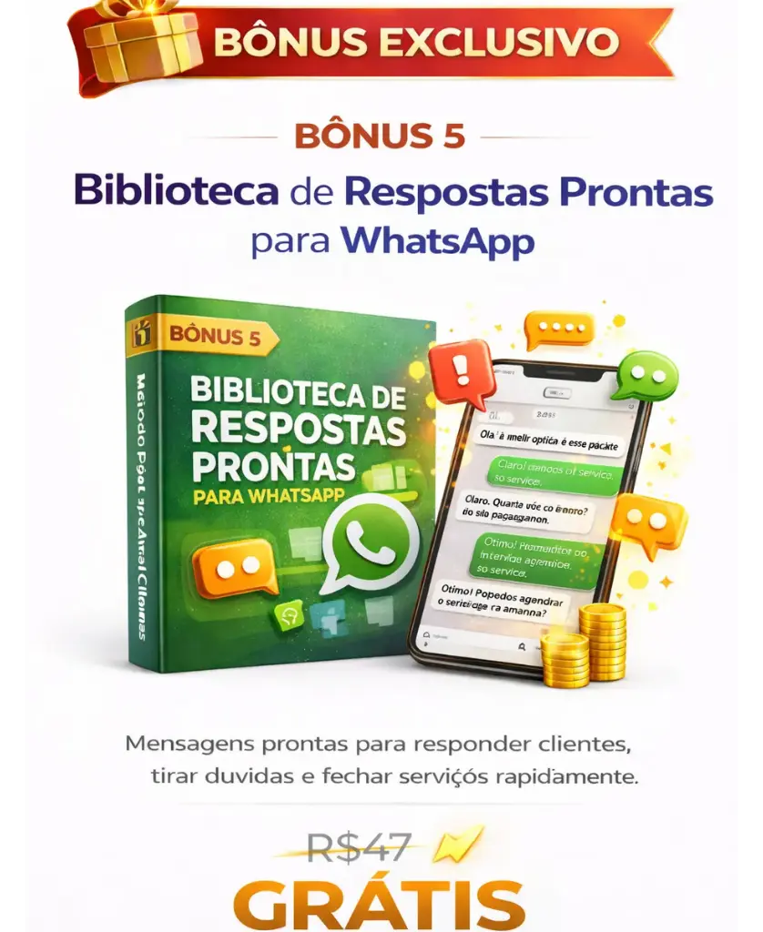 Biblioteca de respostas prontas para WhatsApp