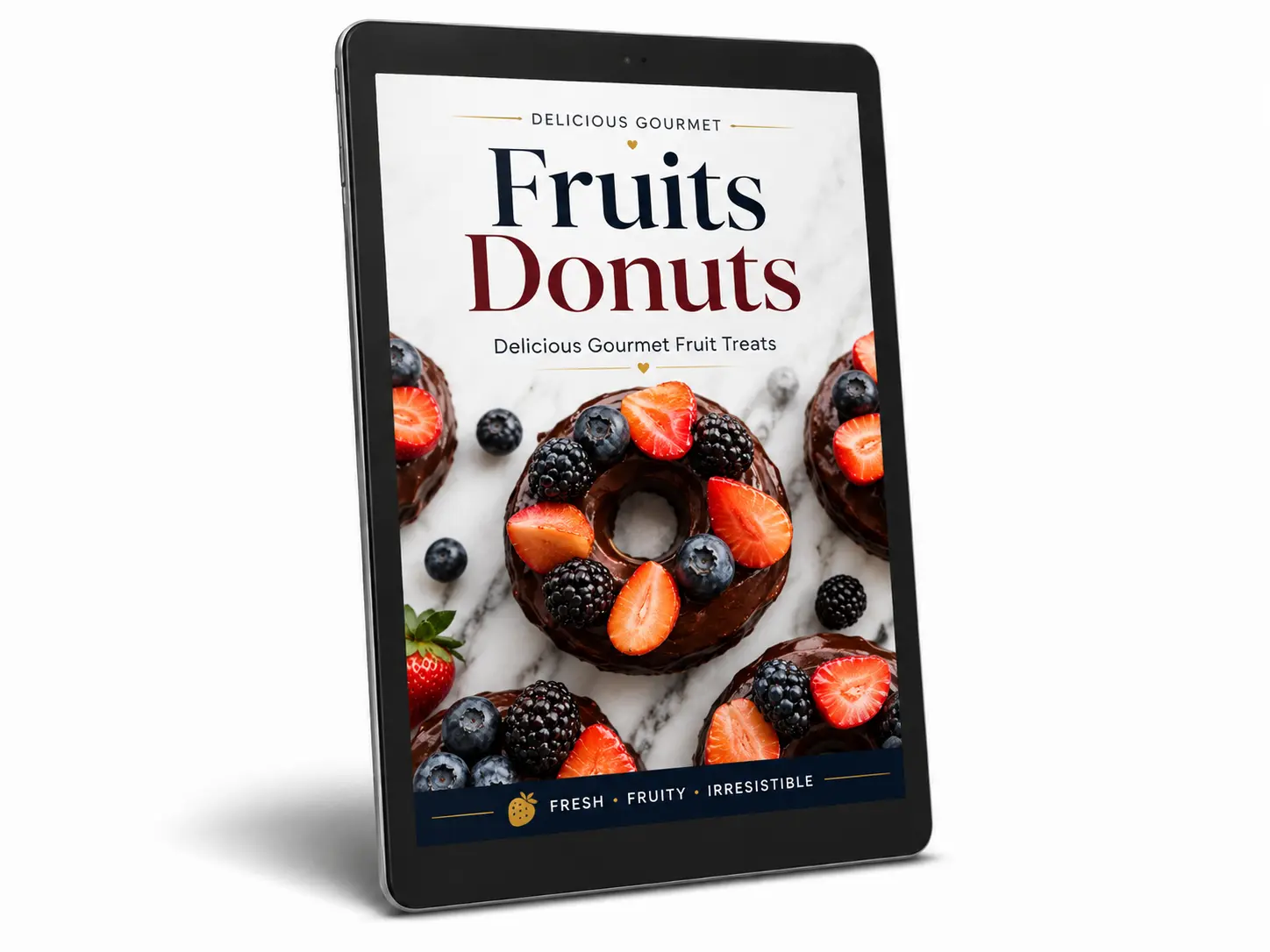 Mockup do método Fruit Donuts em um tablet